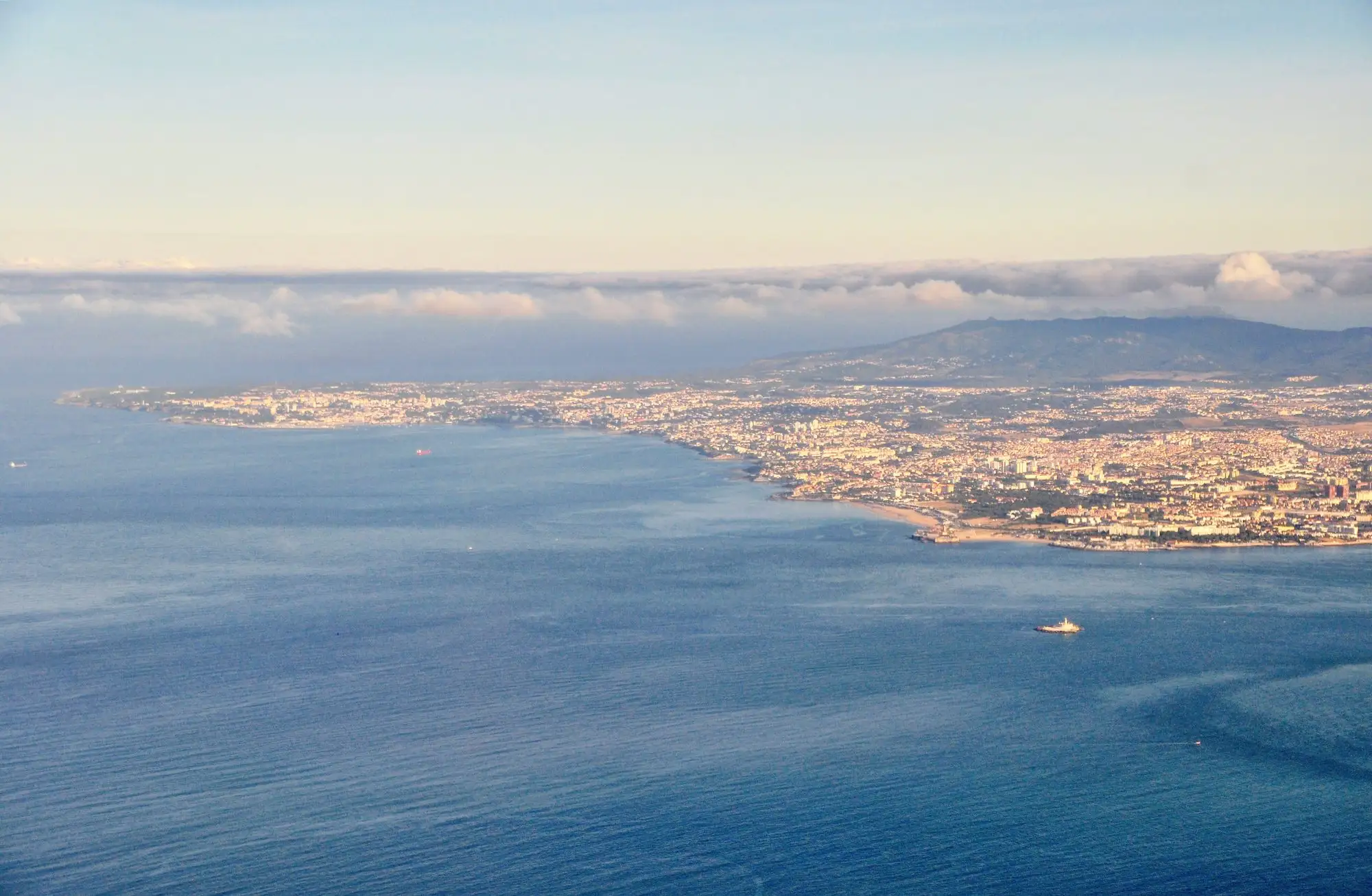 Sunrise over Cascais Bay and the coast